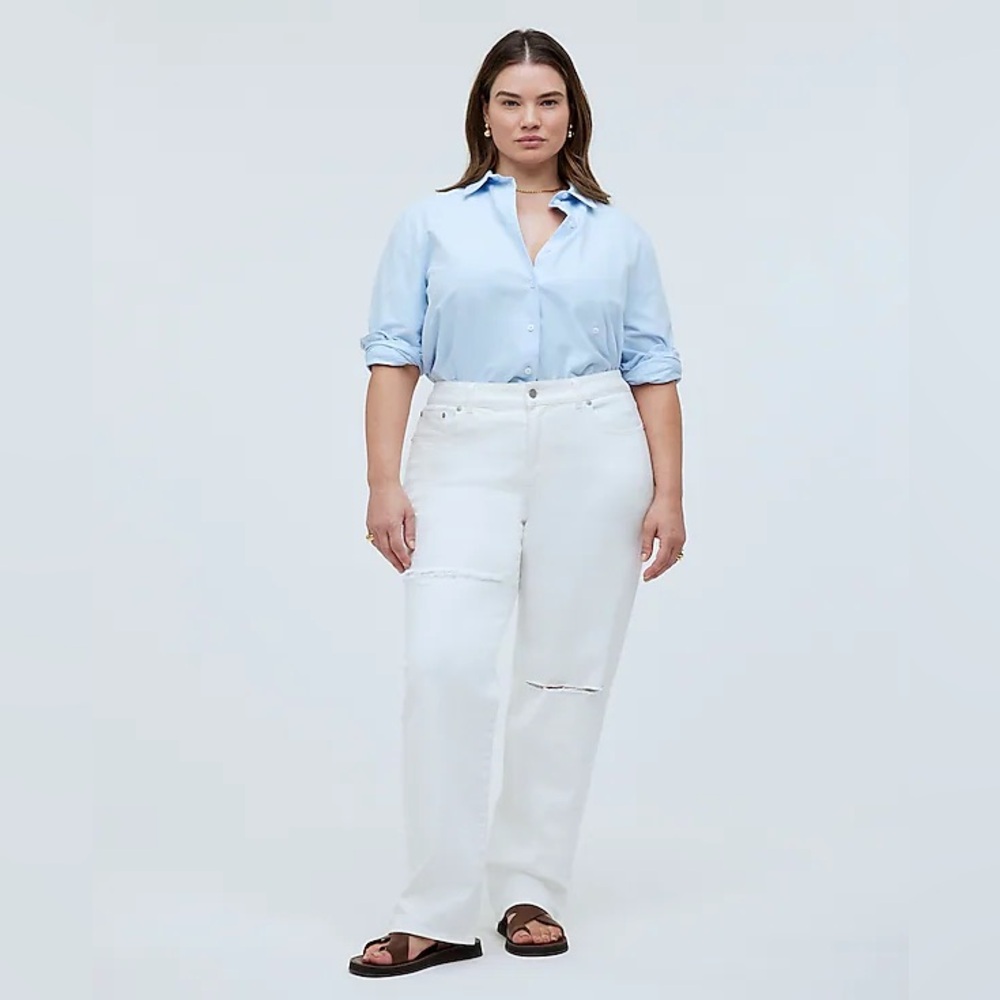 NWT Madewell The Plus '90s Straight Jean - 18W - Tile White